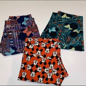 LuLaRoe Disney OS Leggings. 3 pairs